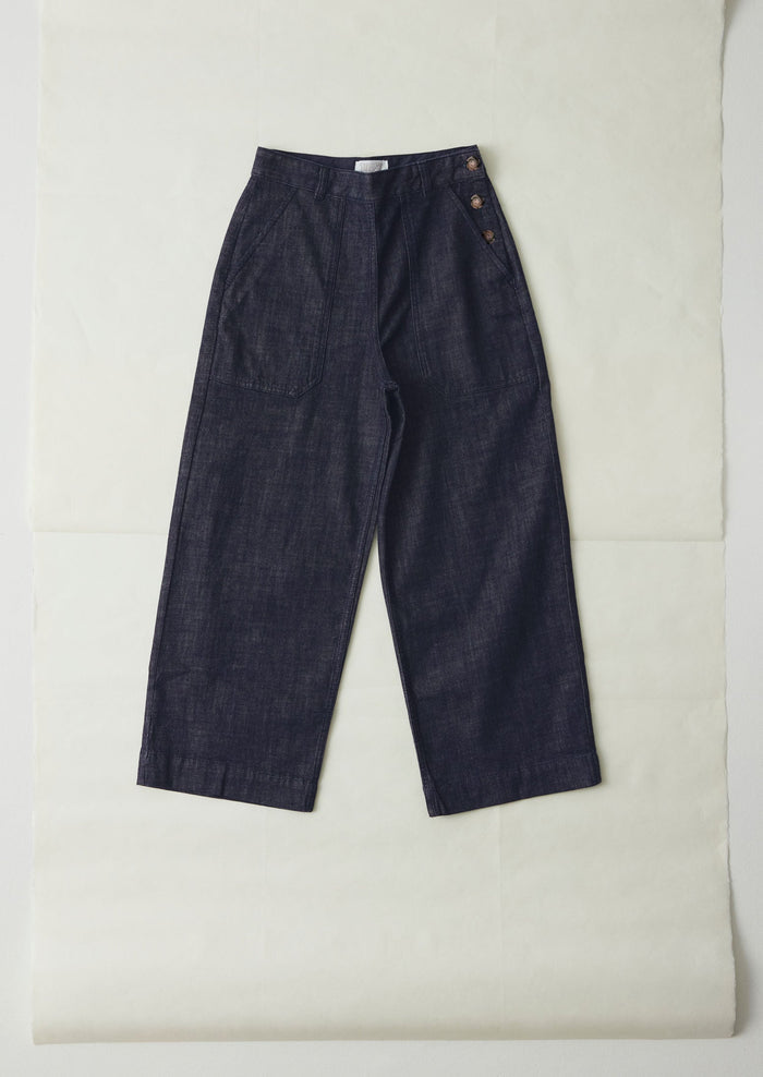 Annie Denim Side Button Jeans | Indigo