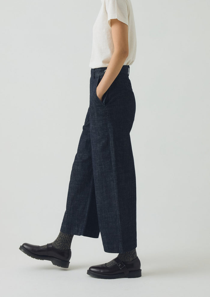 Annie Denim Side Button Jeans | Indigo