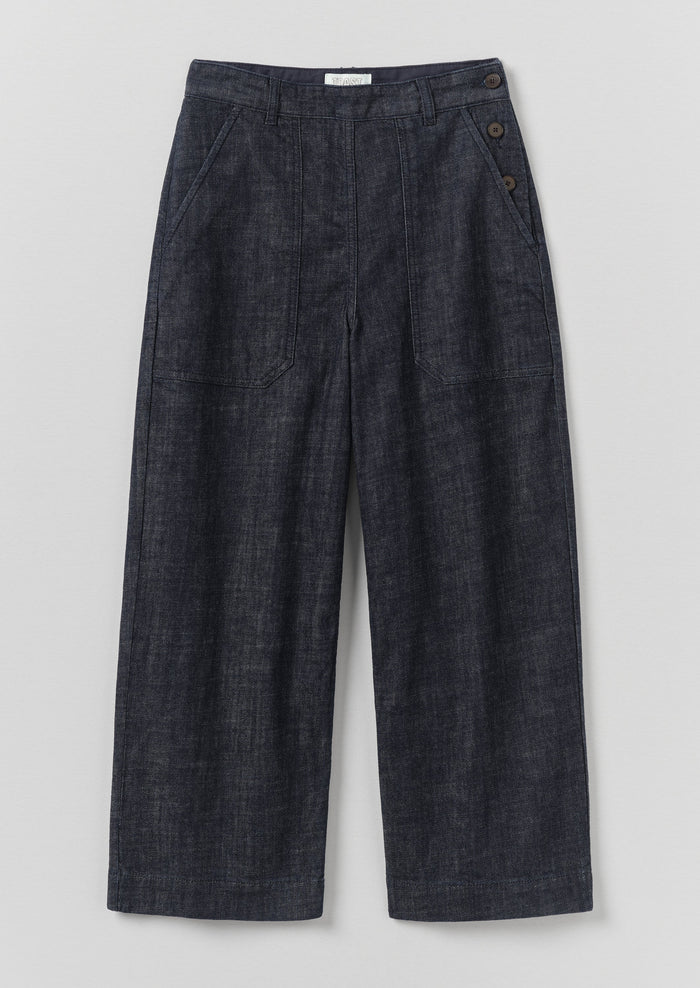 Annie Denim Side Button Jeans | Indigo