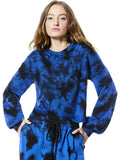 ANSLEY TIE DYE PULLOVER - NAVY/BLACK