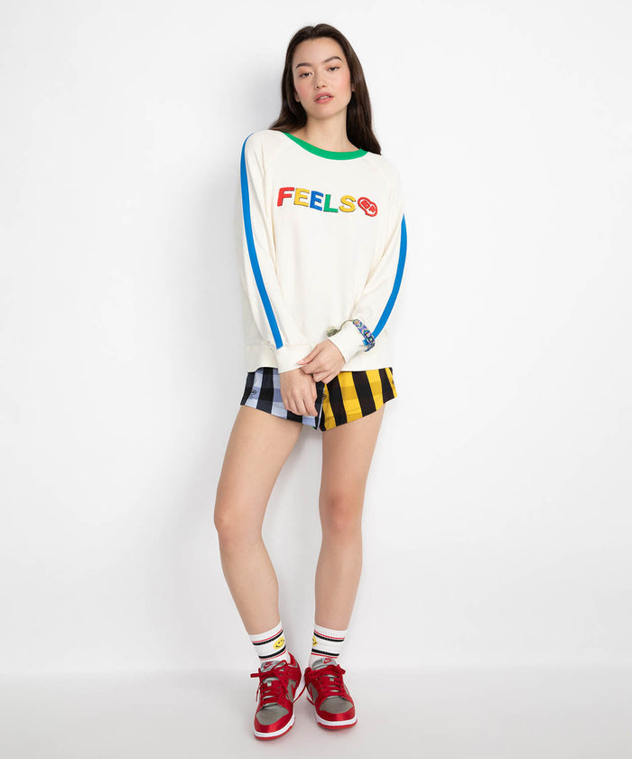 A+O X BIG FEELINGS ALLI SLOUCHY CREWNECK - SERENE CREAM