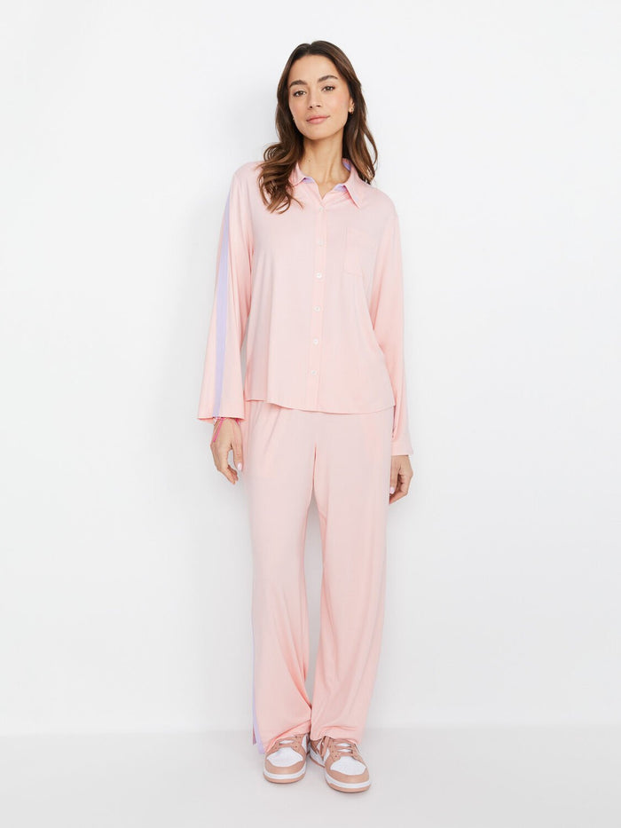 A+O X BIG FEELINGS NICO LONG SLEEVE PJ SET - ROSY PINK