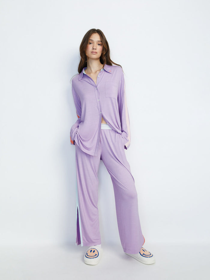 A+O X BIG FEELINGS NICO LONG SLEEVE PJ SET - CALMING LAVENDER