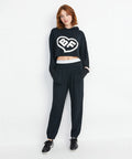 A+O X BIG FEELINGS TAI CROPPED HOODIE - BLACK