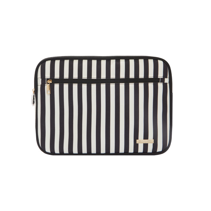 A+O X FABFITFUN LAPTOP SLEEVE - POSITANO STRIPE SM BLACK
