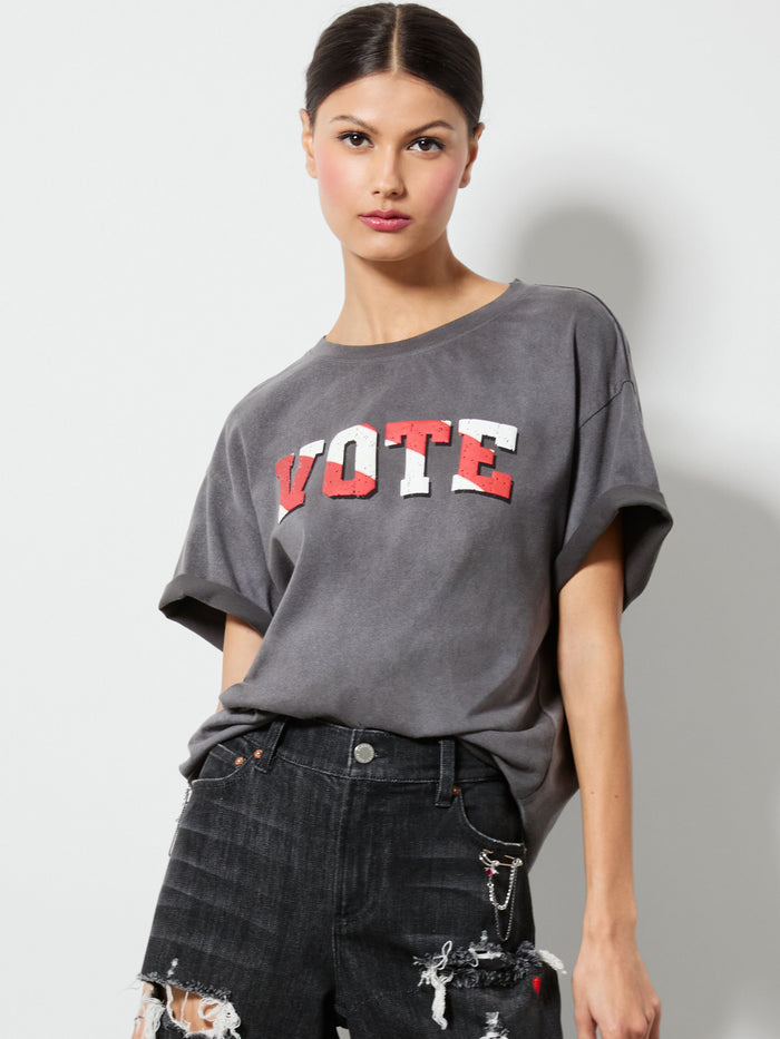 A+O X I AM A VOTER® EVAN OVERSIZED TEE - UNITED