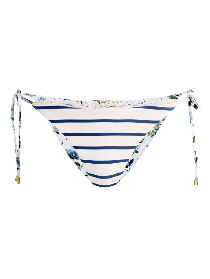 A+O X PQ SWIM REVERSIBLE FULL BIKINI BOTTOM - AMERICAN BEAUTY OFF WHITE