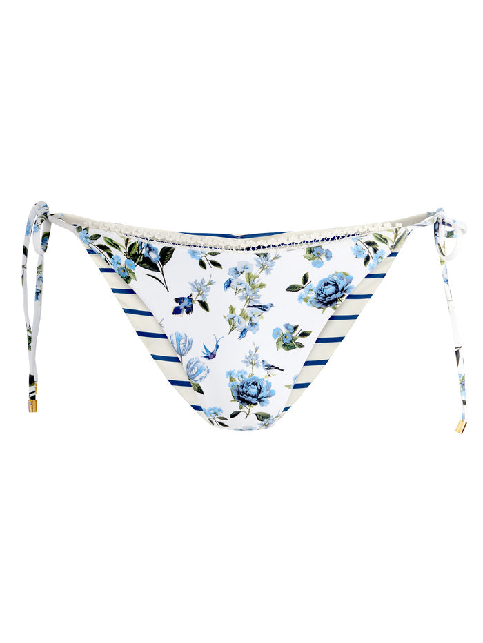 A+O X PQ SWIM REVERSIBLE FULL BIKINI BOTTOM - AMERICAN BEAUTY OFF WHITE