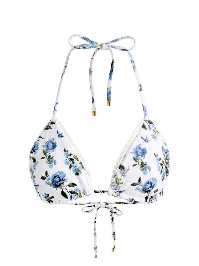 A+O X PQ SWIM REVERSIBLE TRIANGLE BIKINI TOP - AMERICAN BEAUTY OFF WHITE
