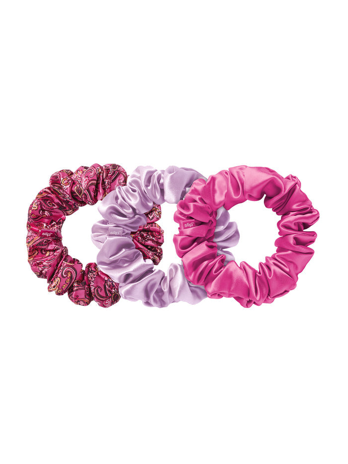 A+O X SLIP SILK LARGE SCRUNCHIE SET - MULTI