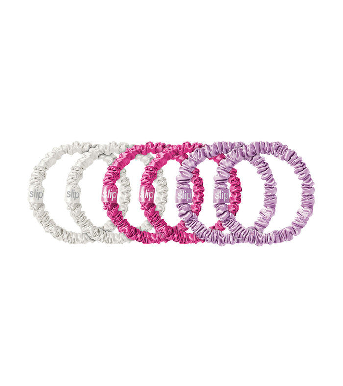 A+O X SLIP SILK SKINNY SCRUNCHIE SET - MULTI