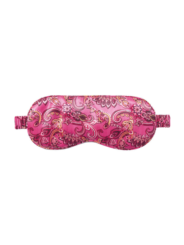 A+O X SLIP SILK SLEEP MASK - SPRING PAISLEY FRENCH ROSE