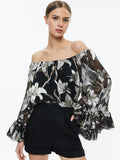 ARDELIA OFF THE SHOULDER TOP - STARGAZER BLACK LG