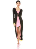 ARIA SLIM LONG CARDIGAN - BLK MULTI