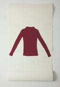Aster High Neck Wool Lyocell Tee | Claret