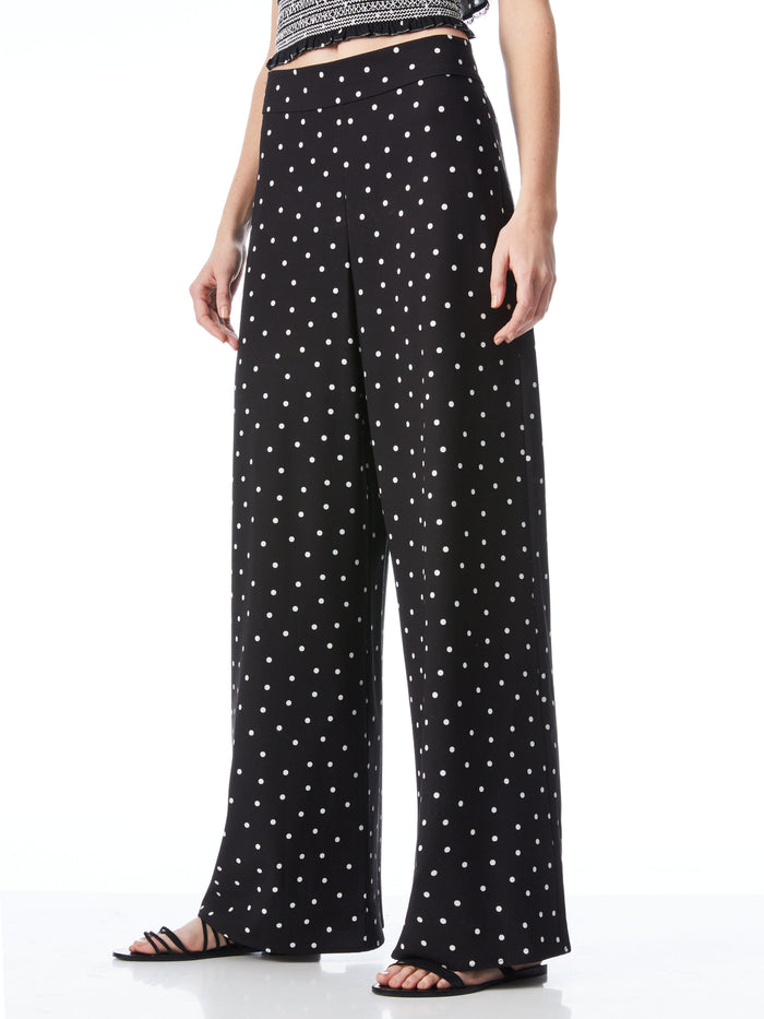 ATHENA POLKA DOT WIDE LEG PANT - CUTIE POLKA DOT BLACK