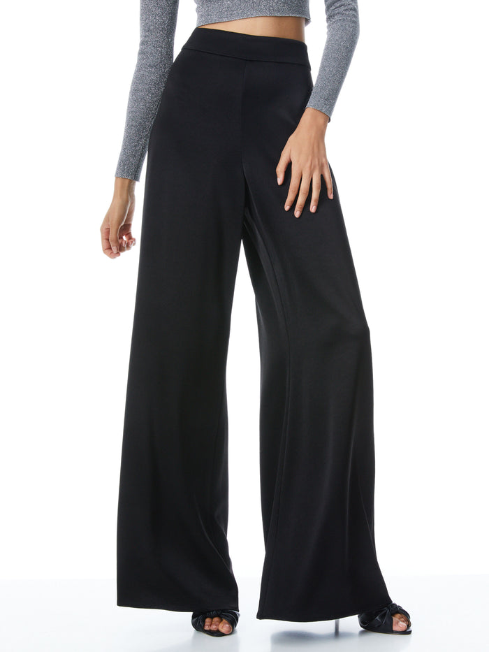 ATHENA WIDE LEG PANT - BLACK