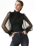 AVIVA SMOCKED BLOUSE - BLACK