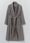 Awning Stripe Cotton Linen Gown | Catkin/Denim Blue