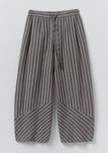 Awning Stripe Cotton Linen Pajama Pants | Catkin/Denim Blue