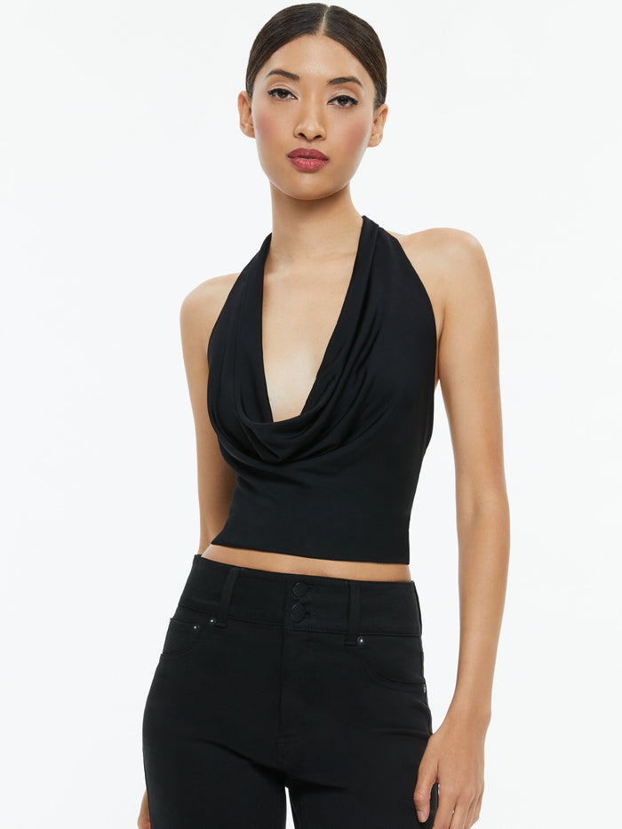 AYANNA CROP TOP - BLACK