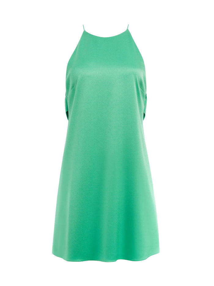 AZITARA HALTER MINI DRESS - JADE
