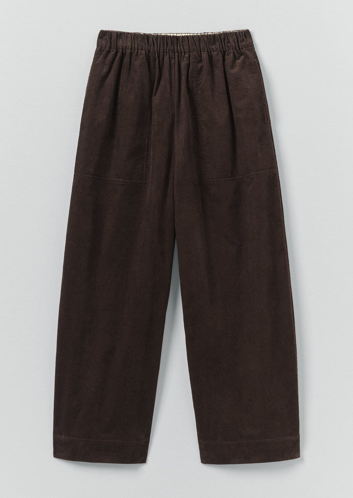 Barrel Leg Cord Pants | Bitter Chocolate