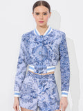 BARTON VARSITY JACKET - BLUE MULTI