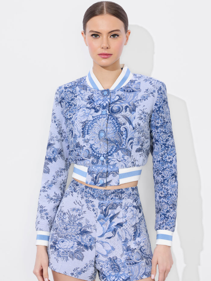 BARTON VARSITY JACKET - BLUE MULTI