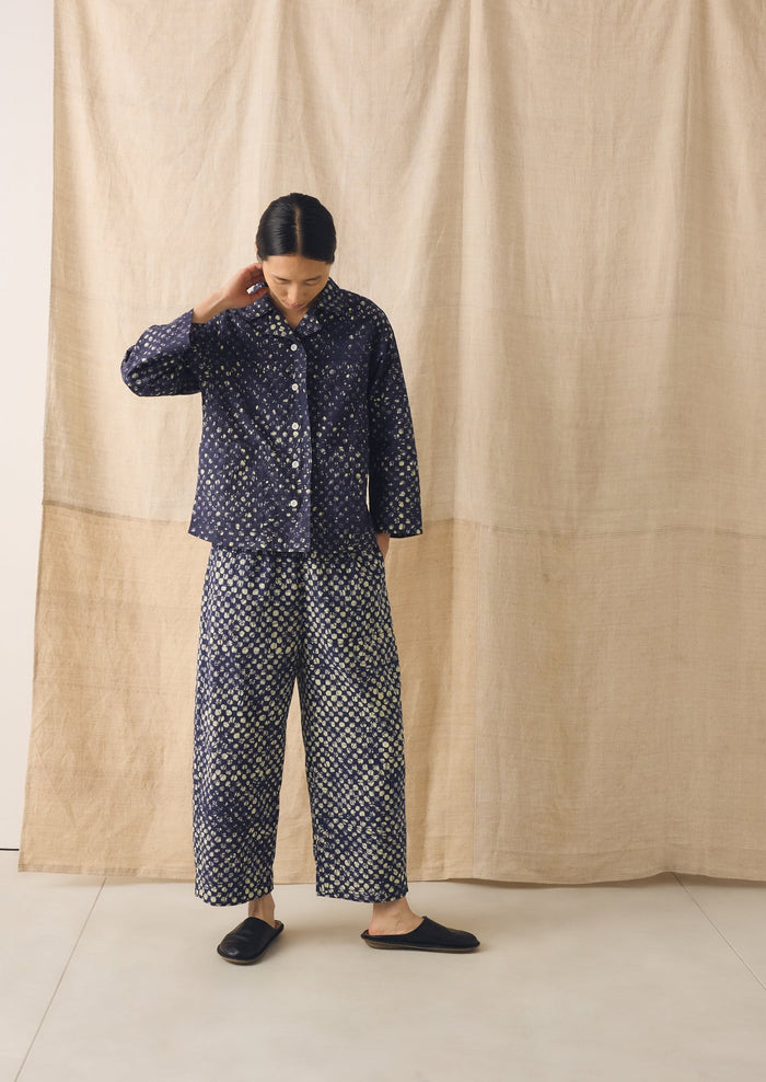 Batik Cook Check Pants | Provencal Blue