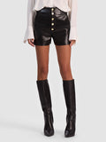 BAYLOR VEGAN CORSET SHORT - BLACK