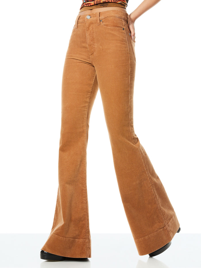 BEAUTIFUL HIGH RISE CORDUROY BELL - CAMEL