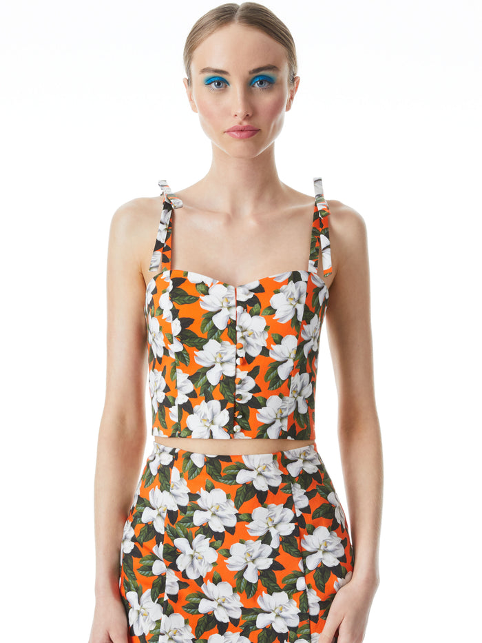 BECCY FRONT BUTTON BUSTIER - BLOSSOM