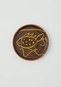 Ben Hall Slip Trailed Fish Plate | Terracotta/Ochre