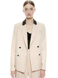 BERGEN DOUBLE BREASTED BLAZER - SEPIA/BLACK