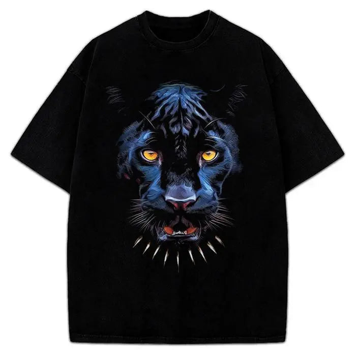 Black Panther Animal T-Shirt Chadwick Forever Tribute Tee Cotton Menswear