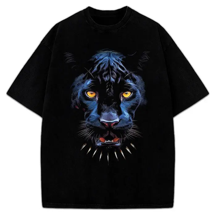Black Panther Animal T-Shirt Chadwick Forever Tribute Tee Cotton Menswear