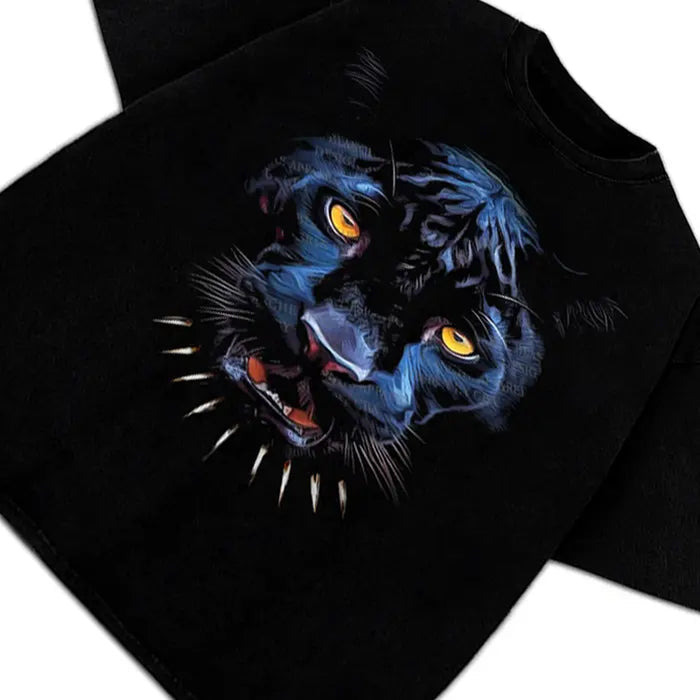 Black Panther Animal T-Shirt Chadwick Forever Tribute Tee Cotton Menswear