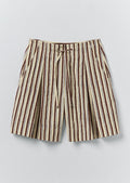 Block Print Sorbet Stripe Shorts | Pastel Lemon
