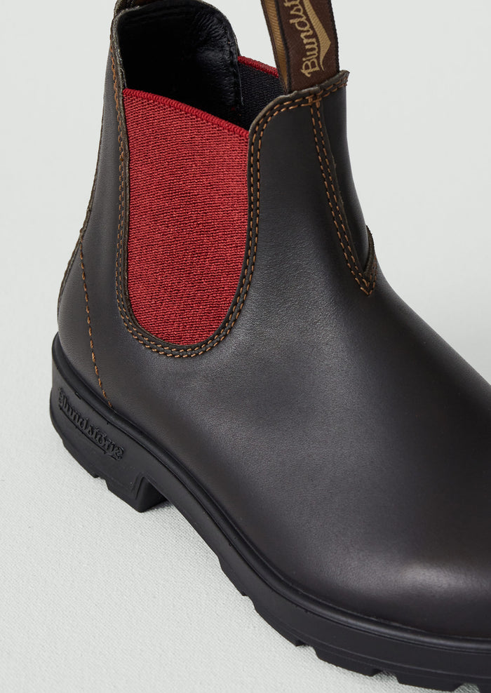 Blundstone Originals Leather Chelsea Boots | Brown/Crimson