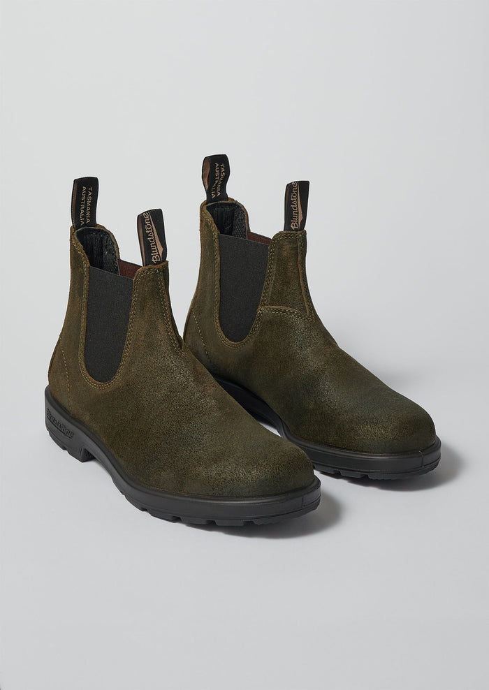 Blundstone Originals Waxed Suede Boots | Dark Olive
