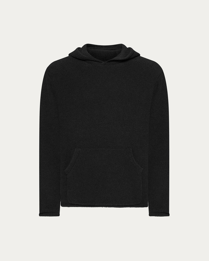 Boucle Boho Hoodie - Black