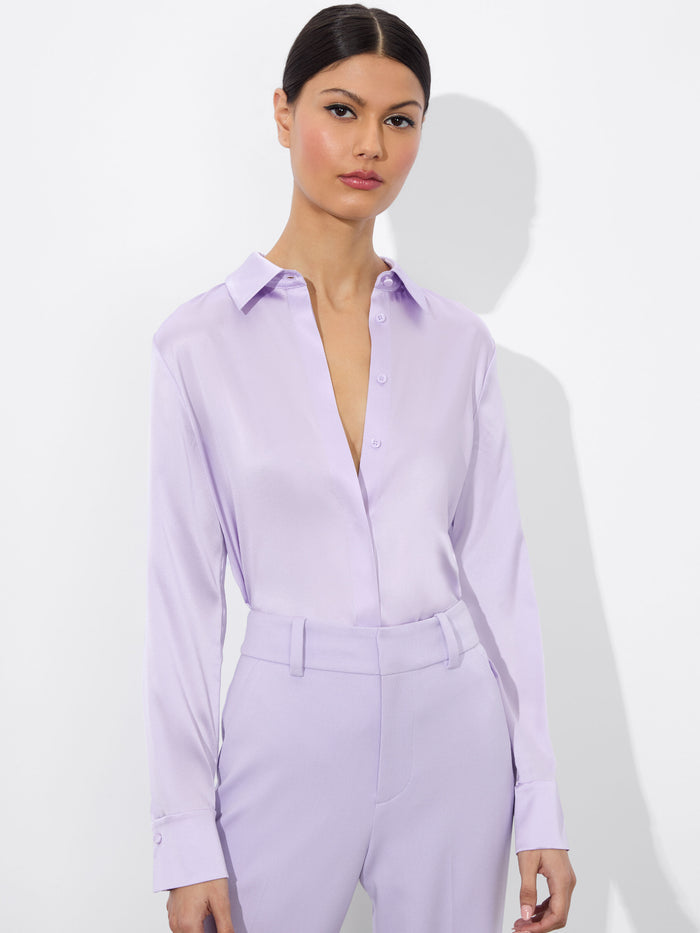 BRADY SILK BLOUSE - LILAC