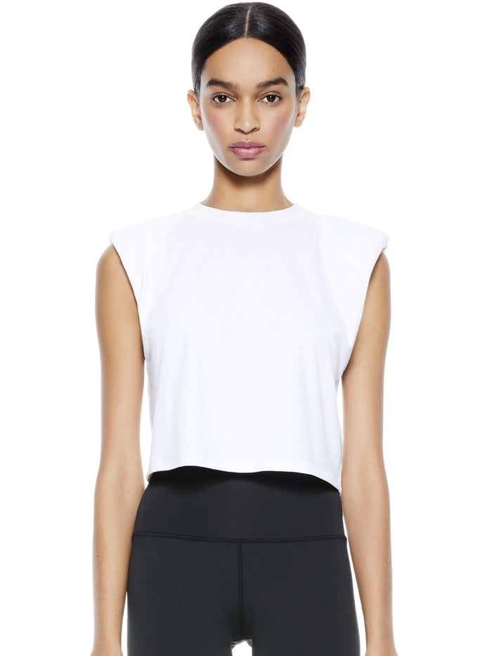 BRAXTON CROPPED TEE - WHITE