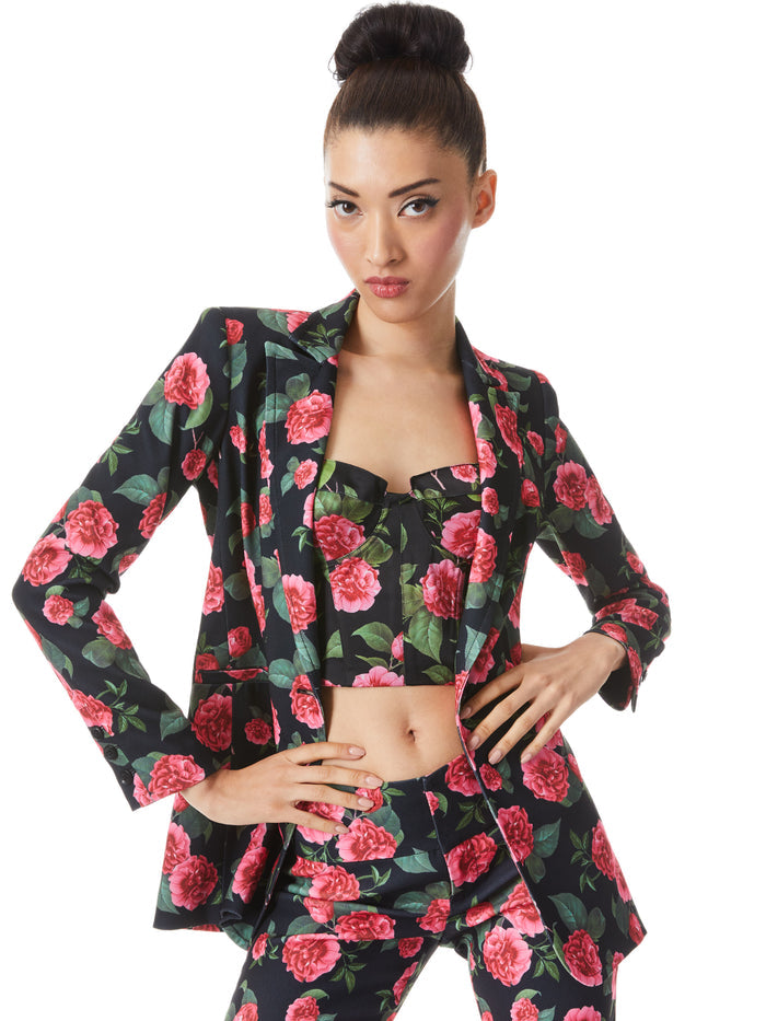 BREANN FITTED BLAZER - CHERI FLORAL