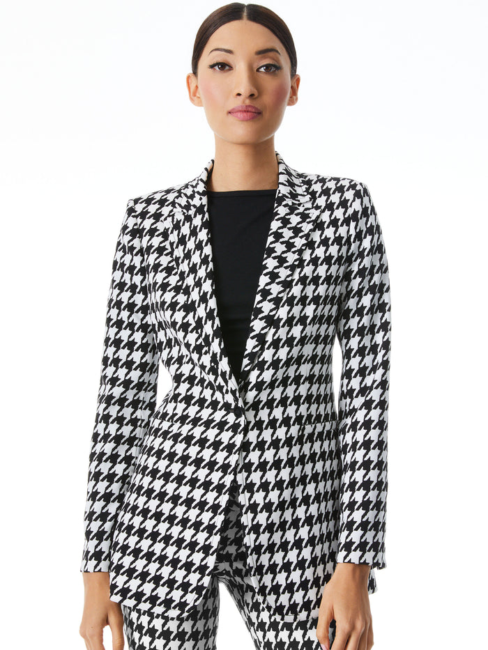 BREANN FITTED BLAZER - WHITE/BLACK