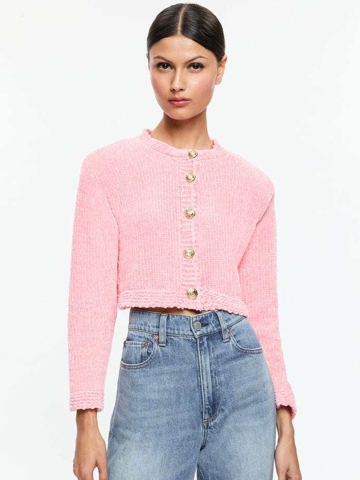 BREANNA CARDIGAN - ROSE QUARTZ