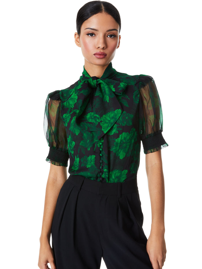 BRENTLEY BLOUSE - DREAM FLORAL EMERALD