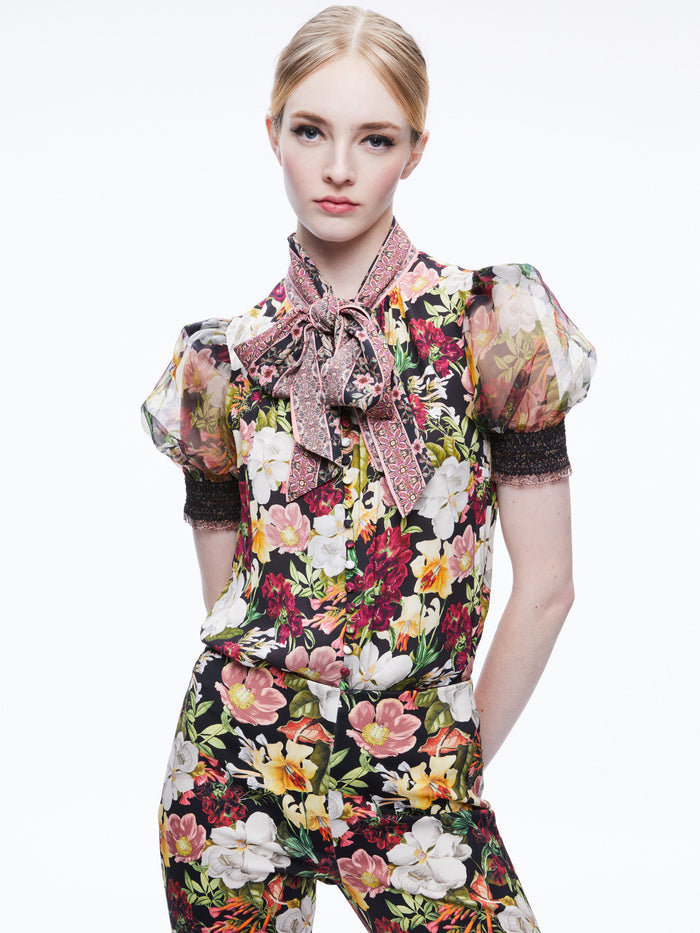 BRENTLEY BLOUSE - JUNIPER FLORAL BLACK
