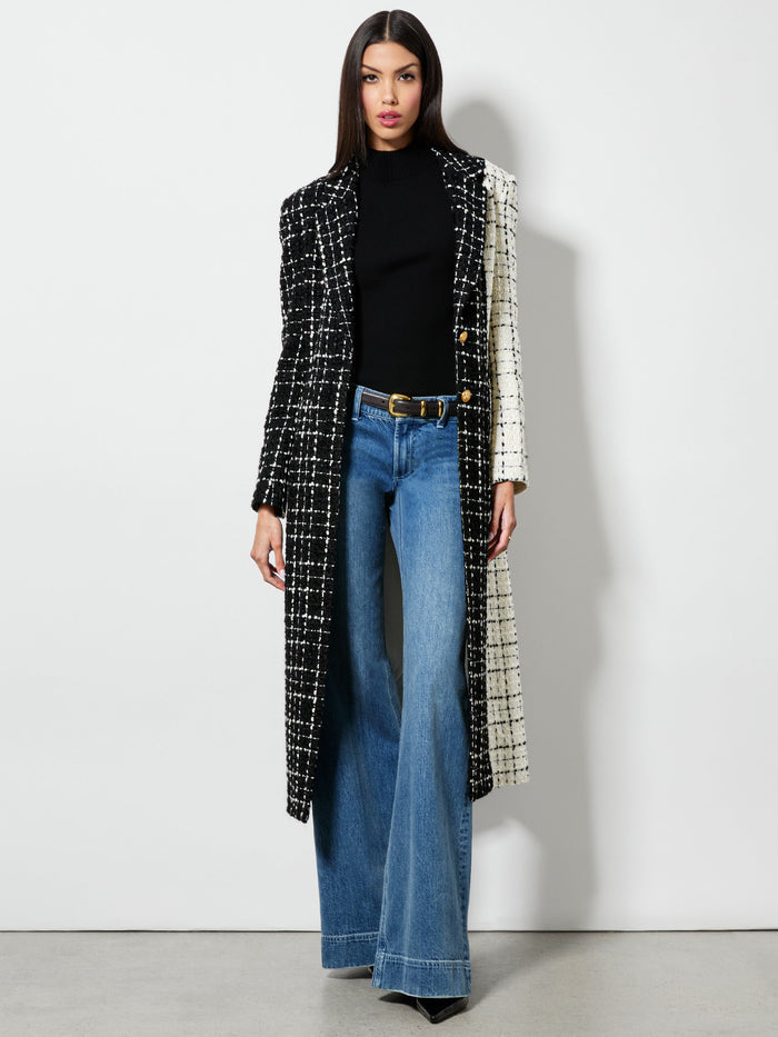 BRET LONG BLAZER - BLACK/OFF WHITE